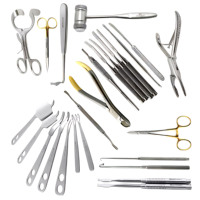 Instruments chirurgicaux orthopédiques vétérinaires de qualité hospitalière, réutilisables, en acier inoxydable, 26 pièces, ensemble de chirurgie osseuse de petite taille, Debonairii