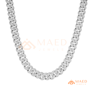 925 Sterling Silver Moissanite Cuban Link <b>Chain</b> Necklace <b>Iced</b> <b>Out</b> Hip Hop Tennis <b>Chain</b> Luxury Unisex Jewelry Gift - Product Image 6