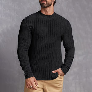 Suéter de Punto Personalizado con Logotipo, Jersey de Invierno, Mezcla de Algodón Suave, Manga Larga, Informal, Cómodo, Ajustado, Elegante - Product Image 1