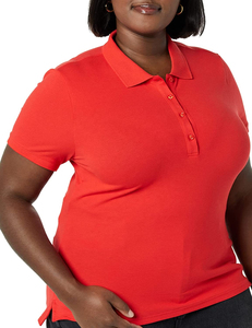 Vêtements d'extérieur décontractés d'été pour femmes, grande taille, chemise unie à manches courtes, respirante, tricotée, écologique, en piqué, pour le golf et le sport - Product Image 5