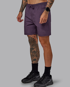 Pantalones Cortos Deportivos para Hombre, Color Morado Sólido, Secado Rápido, con Cordón Ajustable, Cintura Media, Estilo Casual, Tejido de Poliéster - Product Image 6