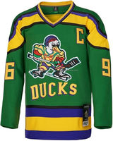 Maillot de hockey sur glace pour jeunes Mighty Ducks #96 Conway & #99 Banks Maillot de sport Inspiré des films Vêtements pour enfants