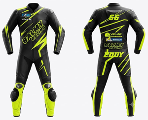 Men’s Custom Cowhide/Kangaroo Leather Racing 1Pc Suit Jumpsuit/Traje with CE <b>Level</b> 2 Armor | Custom OEM Manufacturer - Product Image 1