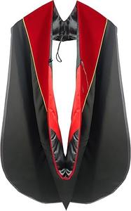 ชุดครุยสำเร็จการศึกษาระดับปริญญาเอกแบบดีลักซ์ พร้อมหมวกและปลอกครุยทรงแปดเหลี่ยม พร้อมแถบสีทอง ชุดเครื่องราชอิสริยาภรณ์ระดับปริญญาเอก - Product Image 3