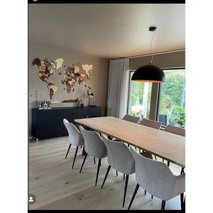 Art mural rustique en MDF avec carte du monde - Décoration murale en bois artisanale en gros - Product Image 1