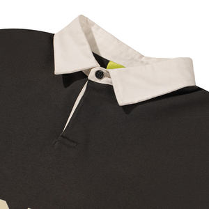 Men's Long Sleeve Knitted Polo <strong>Shirt</strong> <strong>1972</strong> Print Casual Black White Collar Regular Fit - Product Image 2