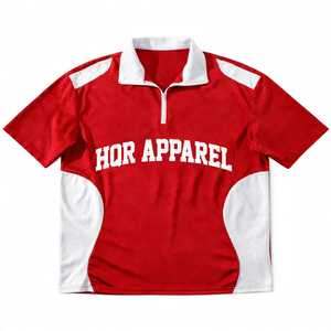 HQR Apparel – T-shirt sportif vert foncé à manches courtes pour homme avec accents blancs, séchage rapide, respirant, en jersey de coton, coupe classique - Product Image 5