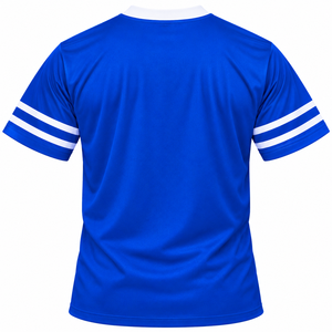 Camiseta de Cuello en V para Hombre, Color Azul Rey, con Gráfico de Letras Griegas y Mangas con Rayas Blancas, Estilo Casual de Fraternidad Phi Beta Sigma - Product Image 4