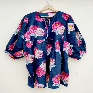 Robe midi en coton imprimé floral, style Kyra, légère, pour tous les jours, pour femmes. - Product Image 1