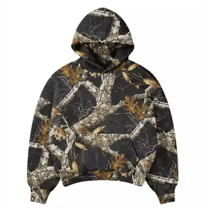 Sudadera con Capucha Estilo Streetwear con Lavado Ácido Personalizada para Hombre, Estampado Puff en Toda la Superficie, Bordado, Ropa Premium 100% Algodón de Fábrica - Product Image 1