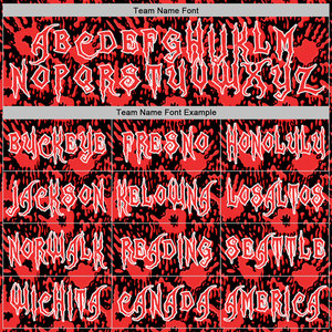 Best Quality Custom Printed Hooded Sweatshirt <b>Men</b> Red <b>Black</b> Horror Pattern Sublimation Design Regular Fit Autumn Wear - Product Image 3