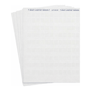 Étiquettes autocollantes Brady LaserTab résistantes à la chaleur en PET pour l'identification des câbles et fils, format A4, imprimables au laser mat - Product Image 2