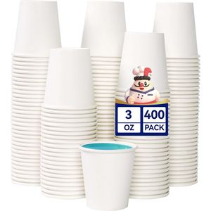 400 Bicchieri di Carta Monouso per Casa, Ufficio, Scuola, Negozio, Bagno, Bicchieri per Collutorio - Product Image 1