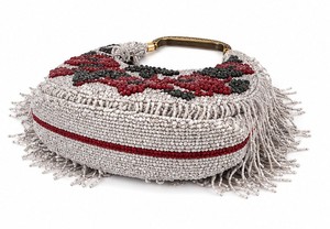 Beaded Half Moon Handbag Women Bohemian Floral Pattern <b>Fringe</b> Open <b>Top</b> Single Handle Stylish Daily Use - Product Image 5