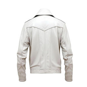 <b>Men</b> Genuine Leather <b>Jacket</b> Vintage Western Style Casual Zip Front Stand Collar Breathable Quick Dry Regular Fit Winter Outerwear - Product Image 2
