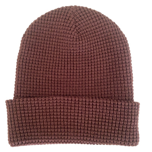 Whole Sale Classic Charcoal Grey Waffle Knit Beanie <b>Hat</b> Warm Stretch <b>Thermal</b> Winter Skull Cap with Folded Cuff for Men - Product Image 6