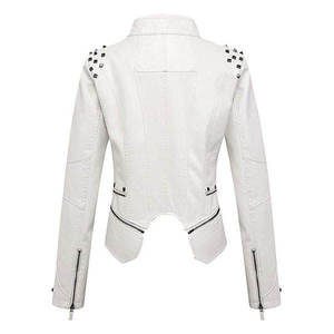 Trendy Women's High Quality Genuine Sheepskin <b>Leather</b> Quilted <b>Jacket</b> Breathable Knitted Printed Digital Printing <b>Winter</b> Fashion - Product Image 2