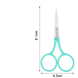 กรรไกรตัดแต่งคิ้วสแตนเลสทรงกลม เครื่องมือเสริมความงามระดับมืออาชีพ - Product Image 3