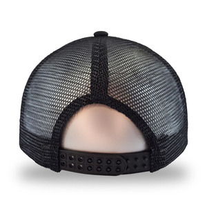 Casquette de camionneur personnalisée bicolore blanc et noir en mousse, dos en maille respirant, imperméable, réglable, avec fermeture snapback, unisexe - Product Image 2