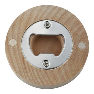 Custom Logo Stainless Steel Wooden Magnet Handle <b>Opener</b> Custom Logo Laser Engraved Magnetic Beer Bottle <b>Opener</b> - Product Image 3