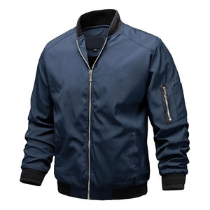 Men's <b>Lightweight</b> <b>Bomber</b> <b>Jacket</b> Windbreaker Slim Fit Active Casual Coat Breathable Outdoor Sports Zip Up Stylish Modern - Product Image 1