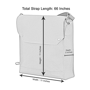 Sac messager unisexe en toile avec sangle en cuir, grand rabat, durable et léger pour les voyages et le travail - Product Image 5