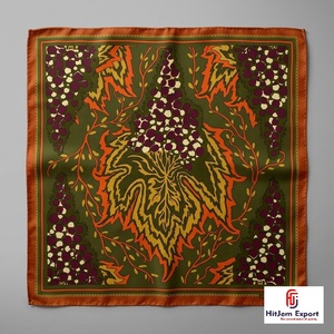 Écharpe carrée imprimée numériquement sur mesure, de haute qualité, légère, tendance, fabricant OEM ODM, produits textiles personnalisés Socotra - Product Image 5