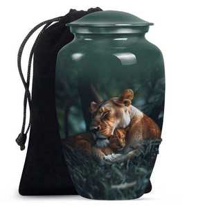 Soft Blush Pink Cremation Urn with Polished Silver Rim for Gentle and Loving <b>Memorial</b> Tribute - Product Image 4