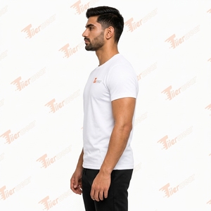 Logo personnalisé pour hommes T-shirt de gym coupe ajustée Design Vêtements de sport secs Tissu tricoté à manches courtes Vente en gros de vêtements de sport personnalisés - Product Image 3