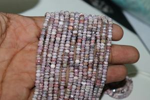 ลูกปัดอัญมณีสีชมพูธรรมชาติ100% สำหรับการทำเครื่องประดับและงานฝีมือ - Product Image 5