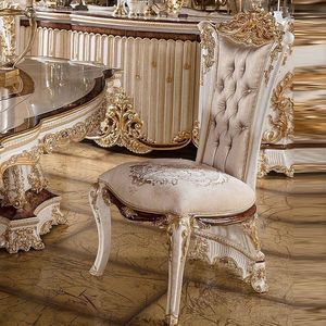 Juego de Sillas de Comedor Imperiale The Plaza de Lujo, Talladas a Mano en Madera de Teca, Estilo Barroco Real, para Palacio, Villa, Hotel, Muebles Clásicos Europeos de Colección - Product Image 2