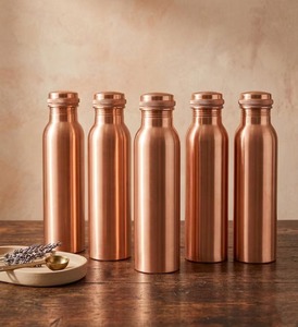 Ensemble de bouteilles d'eau jetables multi-usages en cuivre pur, luxe, écologiques, cadeau bien-être pour la maison - Product Image 2