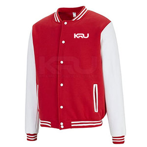 Pakistan Manufactured Modern Style Men Varsity Winter Jacket Stand Front Customized Design Windproof Breathable <b>Fleece</b> - Product Image 2
