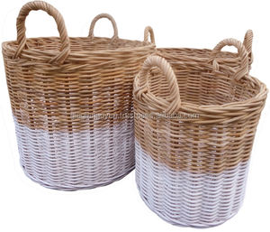 Modern Eco-Friendly Multi-Purpose Paper <b>Rope</b> Woven Flower Handheld Hole Storage <b>Basket</b> - Product Image 4