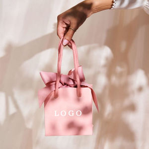 Custom Logo Elegant Recycled Art Paper Shopping <b>Bags</b> with Digital Printing for Boutique Brands - Product Image 4