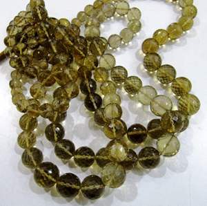 Perles de quartz naturel extrafin micro-facettées, forme ronde, brin de 8 pouces de long - Product Image 4
