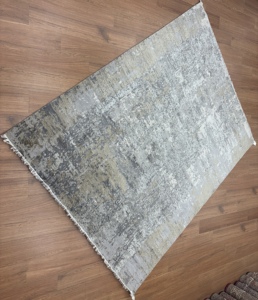 Alfombra de Lana y Seda de Lujo Hecha a Mano, Alfombra Moderna Abstracta para Sala de Estar, Dormitorio, Decoración del Hogar - Product Image 5