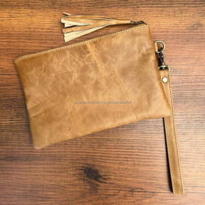 Venta al por mayor de moda de lujo de diseñador de cuero de vaca bolso de mano para las mujeres de alta calidad de cuero genuino cartera borla cremallera bolsa - Product Image 5