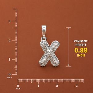 Pendentif personnalisé en argent 925 serti de diamants en moissanite avec initiales - Product Image 3