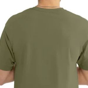 T-shirt vierge en coton doux pour homme, col rond décontracté, fabrication sur mesure, fourniture directe usine - Product Image 4