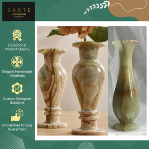 Hot Sale Modern Luxury Centerpieces Weddings Home Hotel Decor Elegant Natural Onyx Glossy Polish Eco-Friendly Round <b>Vase</b> - Product Image 4