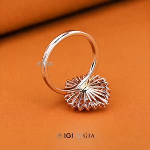 แหวนหมั้นเพชรทรงโอวัล 1.50 กะรัต ประดับเพชรแบบเฮโล ได้รับการรับรองจาก IGI แหวนเพชรเพาะเลี้ยงในห้องปฏิบัติการ แหวนเฮโลลายเกล็ดหิมะ แหวนแต่งงานสำหรับเธอ - Product Image 4