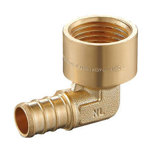 1/2 "PEX x <span class=keywords><strong>3</strong></span>/<span class=keywords><strong>4</strong></span>" ข้อศอกทองแดงหญิงเหงื่อทองเหลืองจีบกระชับตะกั่วฟรีสำหรับท่อประปาทองแดง - Product Image 4