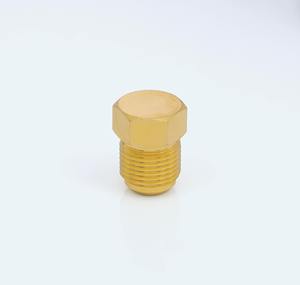 Tapón de Latón Reforzado de 3/8 Pulgadas con Rosca UNF 5/8-18, Clasificación de 700 PSI para Sistemas HVAC e Hidráulicos, Hecho en India - Product Image 1