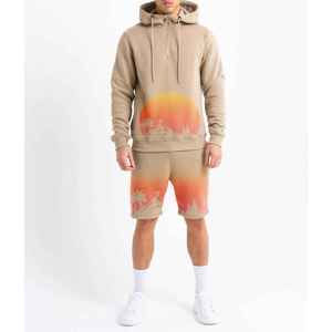 Hot Selling Custom Made <b>Pullover</b> Lightweight <b>Men</b> Sets Two Piece Shorts and <b>Jacket</b> Tracksuit Street Wear Hoodie Short Set for <b>Men</b> - Product Image 5