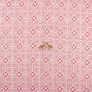 Tissu imprimé à la main en coton 100% léger de qualité supérieure, motif floral rouge, pour robe et vêtements pour femmes - Product Image 4