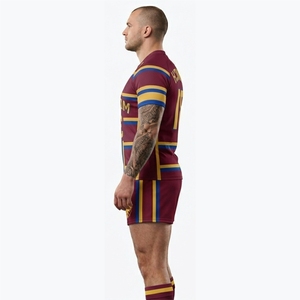 Meilleures ventes : Uniformes de rugby personnalisés de haute qualité avec manches courtes, ensemble uniforme sublimé pour hommes et femmes, prix de gros abordable - Product Image 3