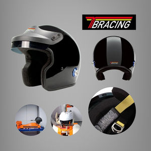 Nuevo Casco de Automovilismo Profesional FIA HE-01 de TBRACING, Certificado FIA 8859-2015 y SNELL SA2020, Hecho en Taiwán con Garantía - Product Image 4