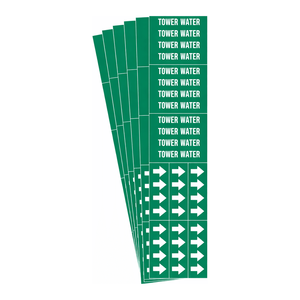 Marqueur de tuyau flexible Brady Tower pour l'eau de refroidissement et les conduites industrielles - Product Image 3