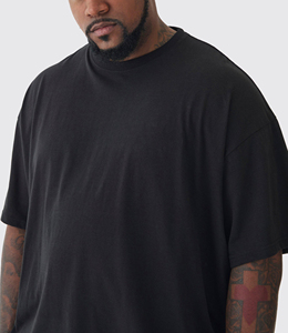 Nouveaux T-shirts Homme Oversize Unis Tendance 2026, Logo Imprimé DTF Personnalisé, Streetwear Luxe, Coton Lourd 180 g/m² 100% Coton - Product Image 2